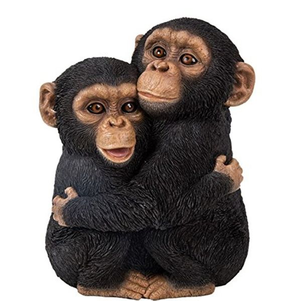 Vivid Arts 24cm Hugging Chimpanzee Resin Ornament - XRL-CHM9-D