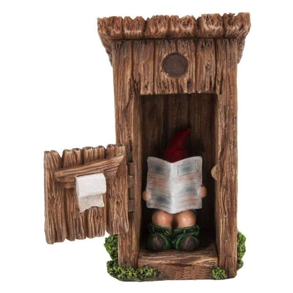 Vivid Arts 20cm Gnaughty Gnome in Outhouse