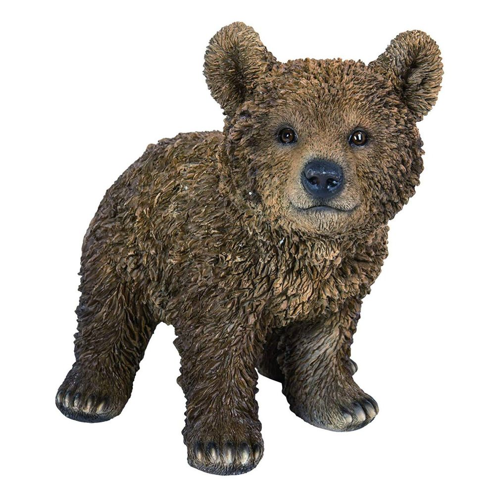 Vivid Arts 26cm Brown Bear Cub Resin Ornament - XRL-BEAR-D