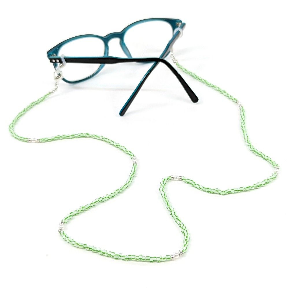 Black Ginger Green Seed Beaded Glasses Chain