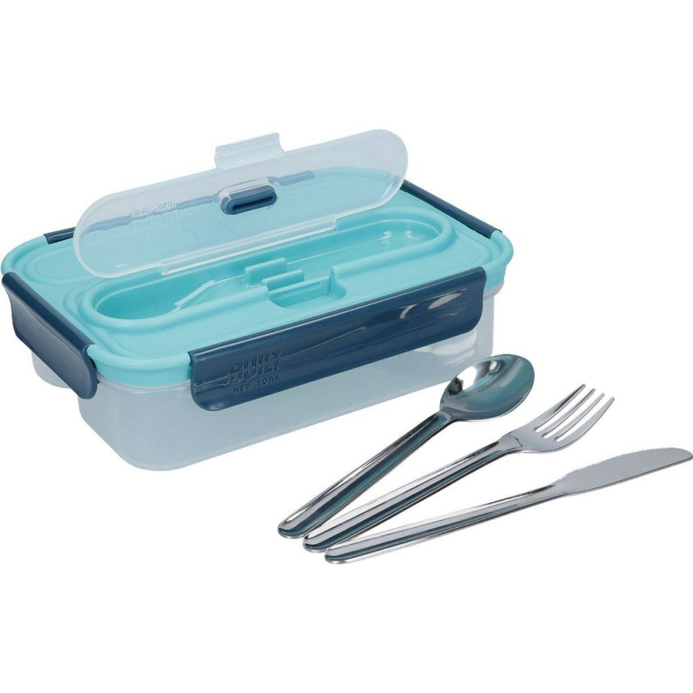 Kitchen Craft Built Retro 1 Litre Lunch Box with Cutlery