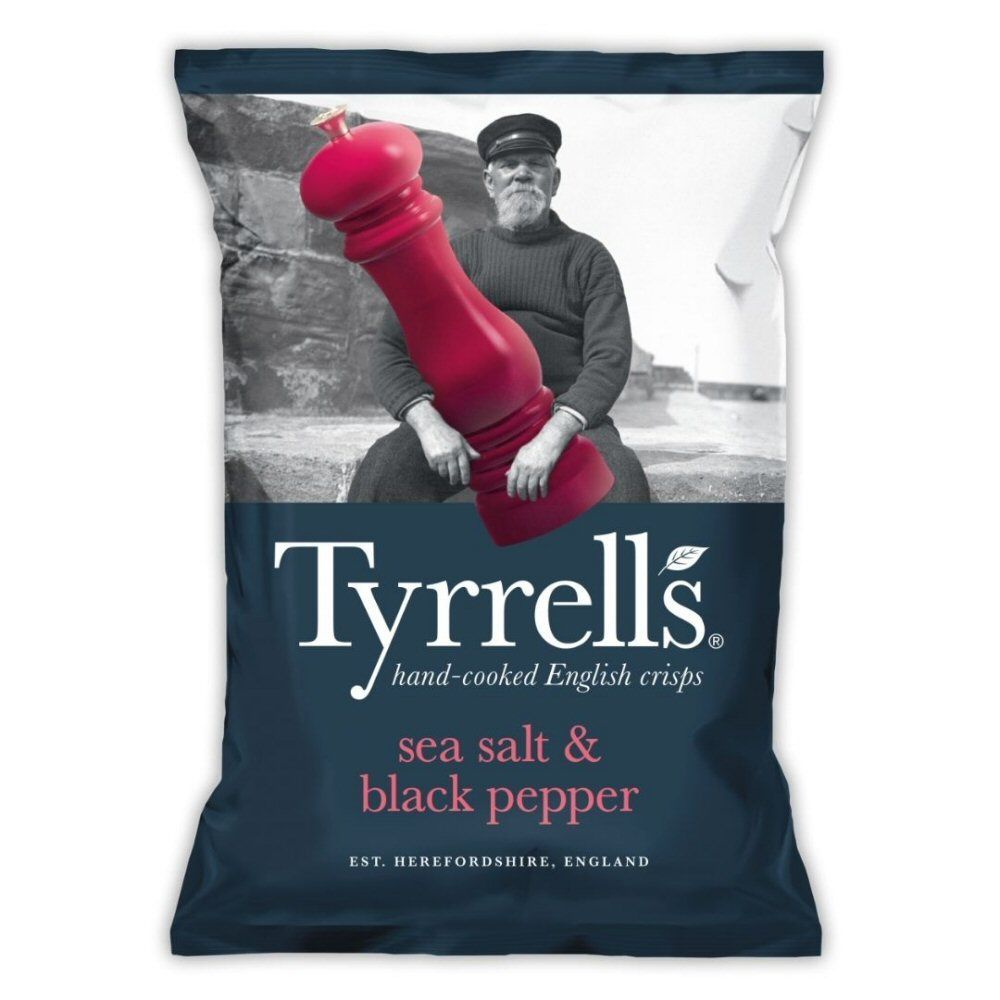 Tyrells 150g Sea Salt & Black Pepper Crisps