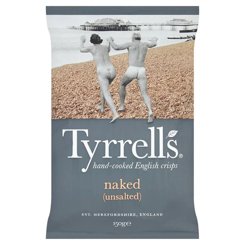 Tyrells 150g Naked Unsalted Crisps