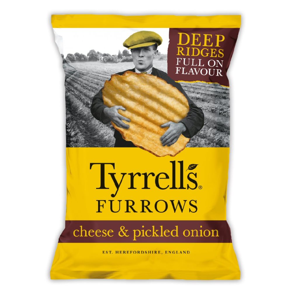 Tyrrells Furrows Cheese & Onion 150g