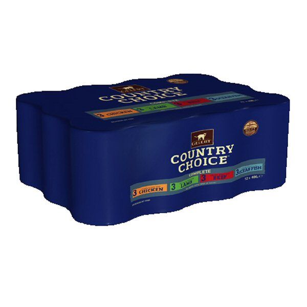 Gelert Pack of 12 x 400g Country Choice Cat Food in Jelly