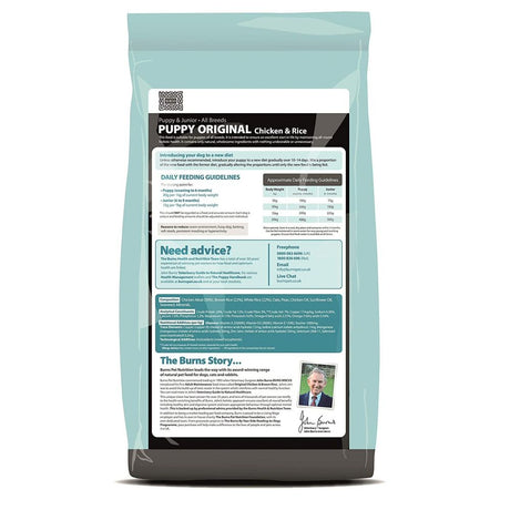 Burns 6kg Original Chicken & Rice Puppy Dog Food