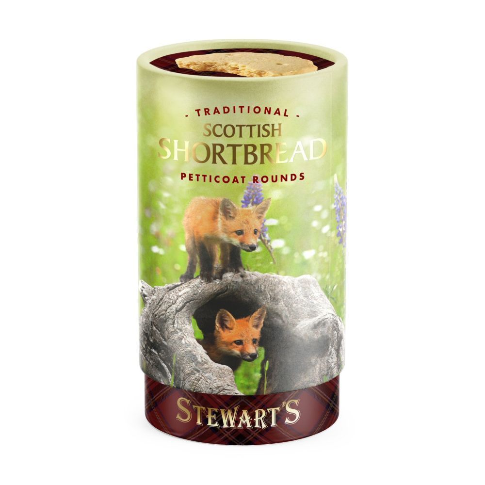 Stewart's Country Collection Fox Cubs Shortbread Tube 200g