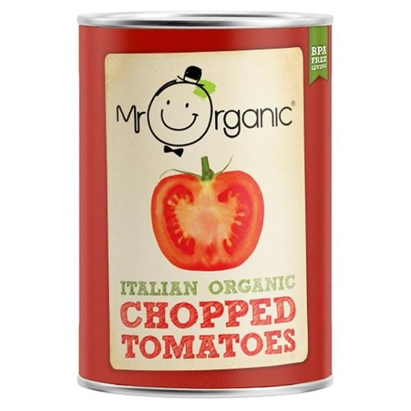 Mr Organic 400g Organic Chopped Tomatoes (BPA Free)