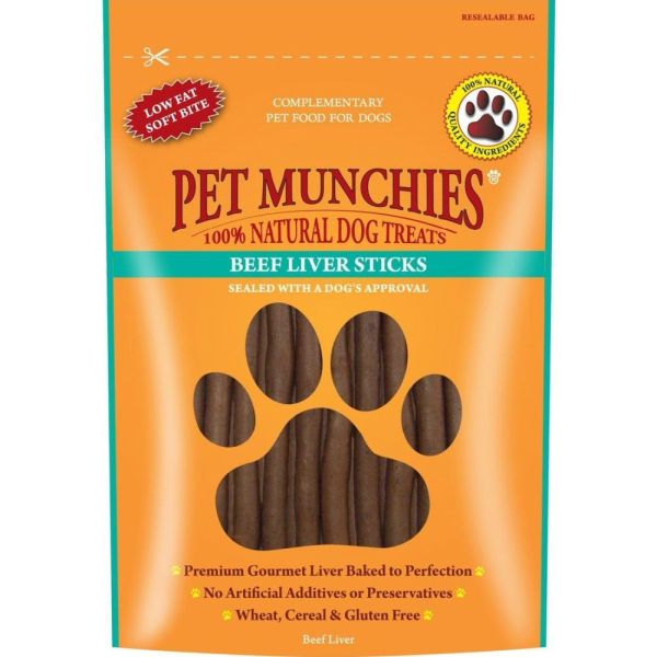 Pet Munchies 90g Beef Liver Sticks