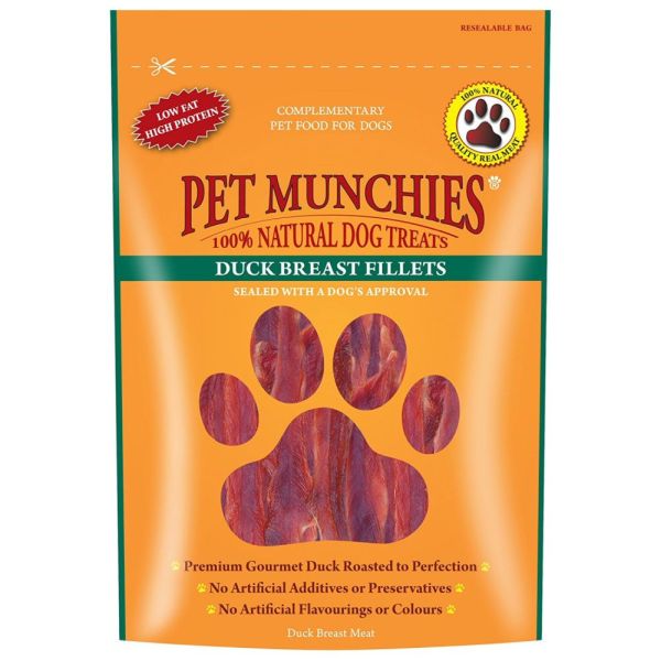 Pet Munchies 80g Duck Breast Fillets