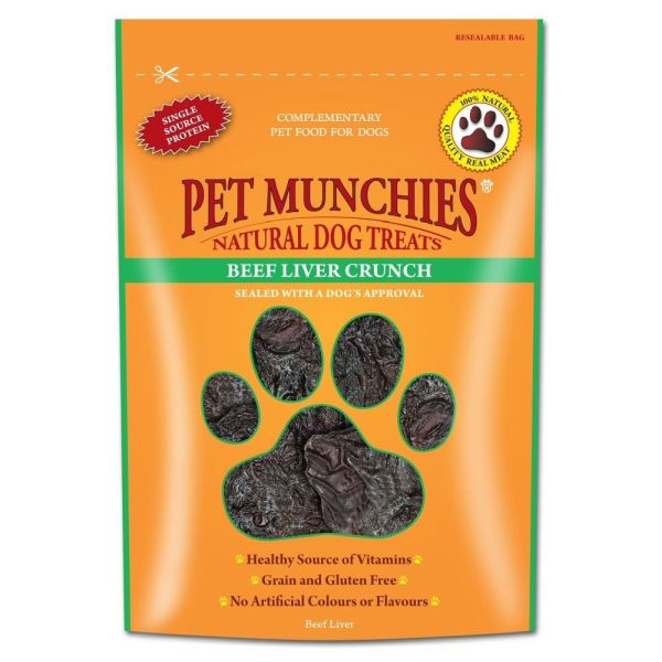 Pet Munchies 80g Beef Liver Crunch Treats