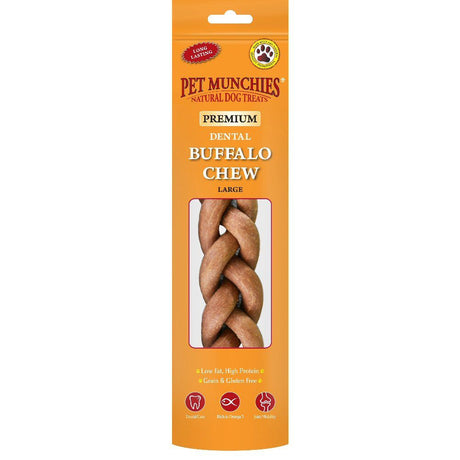 Pet Munchies Buffalo Dental Chew Dog Treat - Large