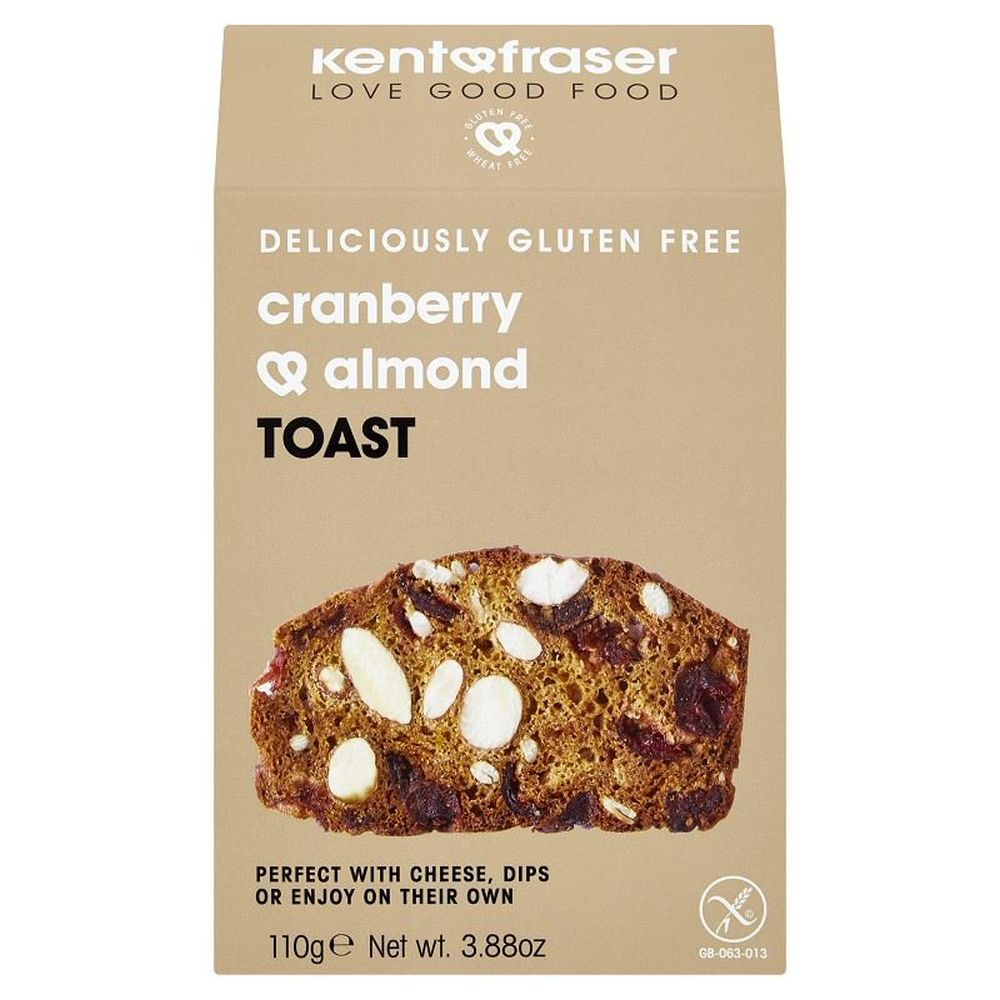 Kent & Fraser 110g Gluten Free Cranberry & Almond Toast