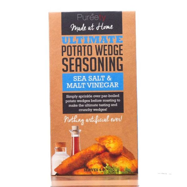 Pureety Gourmet 40g Sea Salt & Malt Vinegar Potato Seasoning