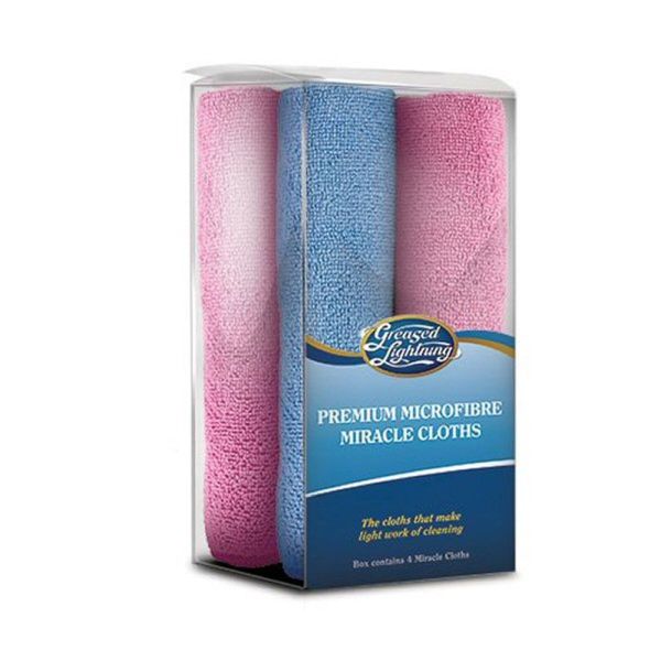 Greased Lightning 4 Pack Microfibre Cloths - R403