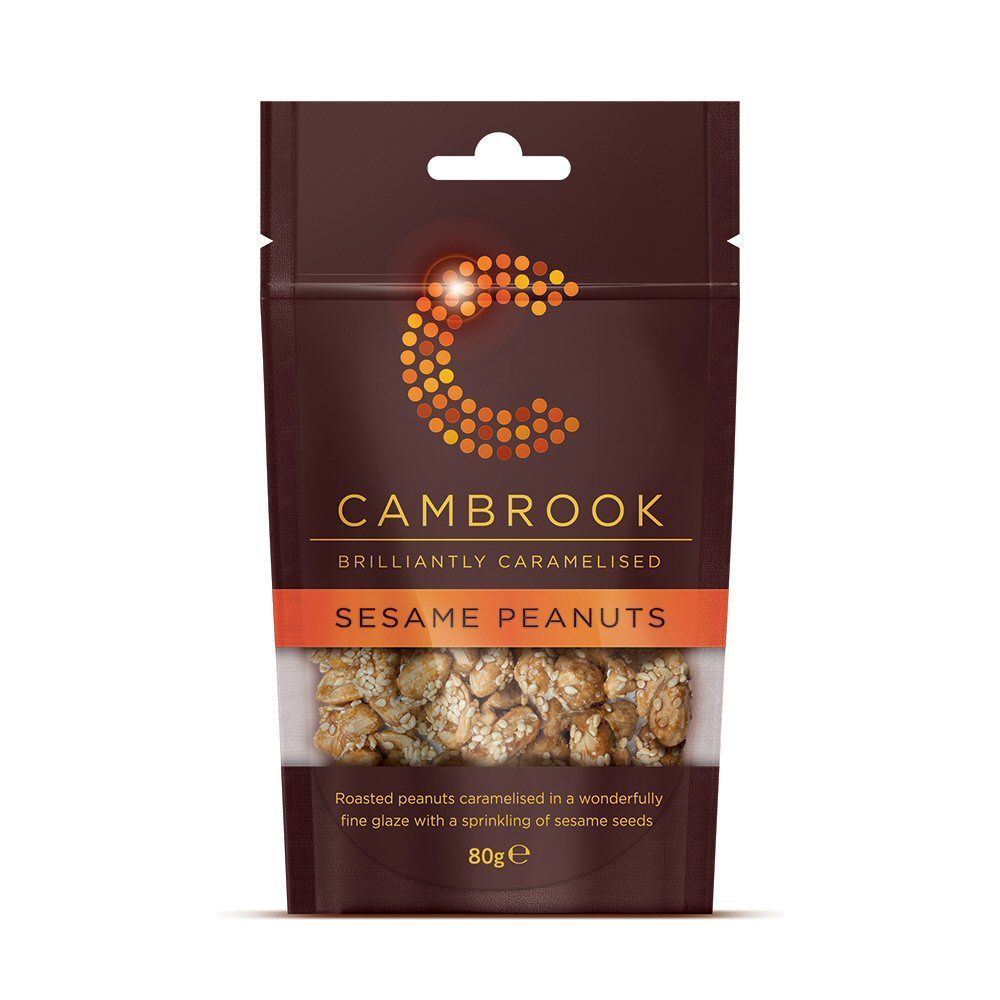 Cambrook 80g Caramelised Peanuts with Sesame Seeds