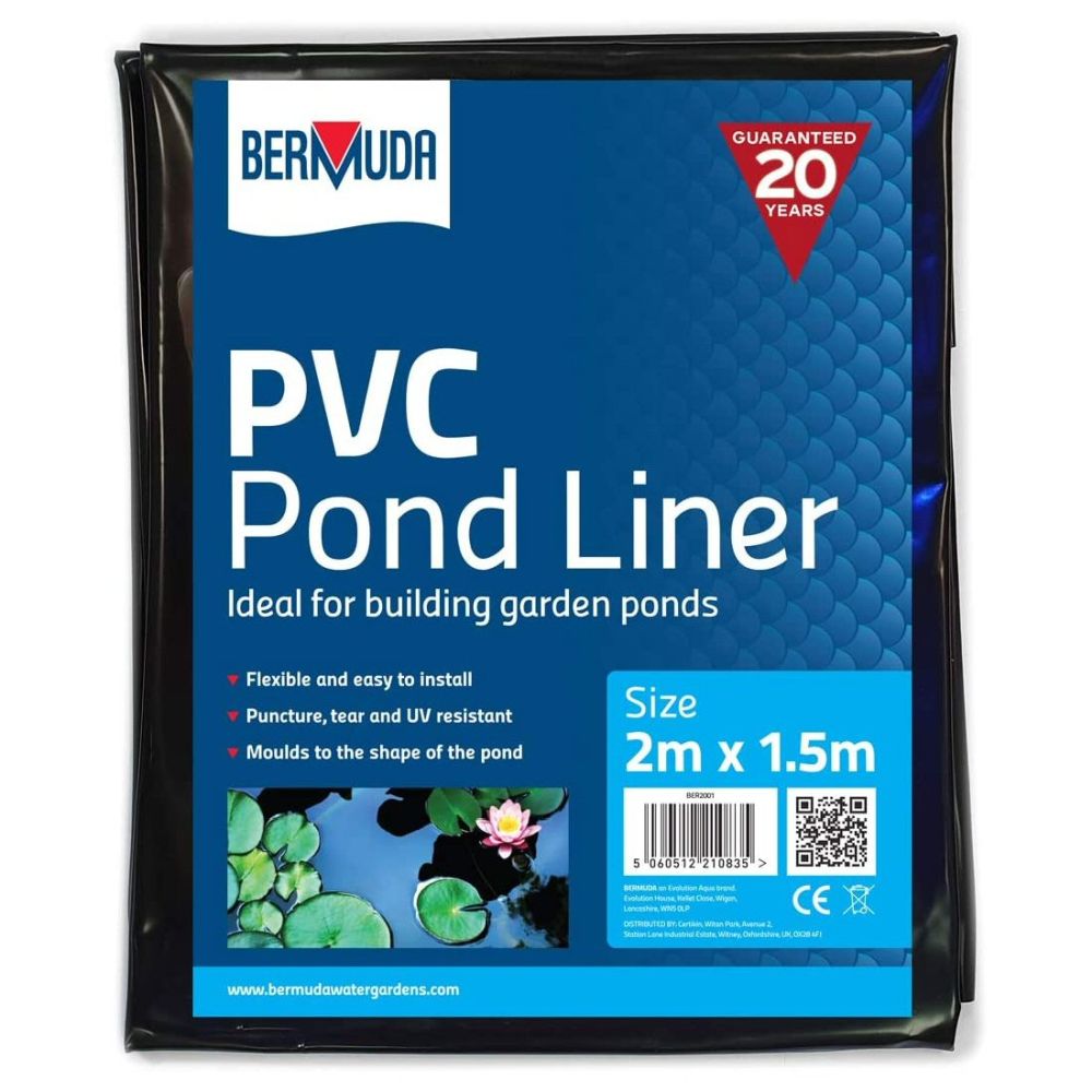 Bermuda 2m x 1.5m Pre-Packed PVC Pond Liner - BER2001