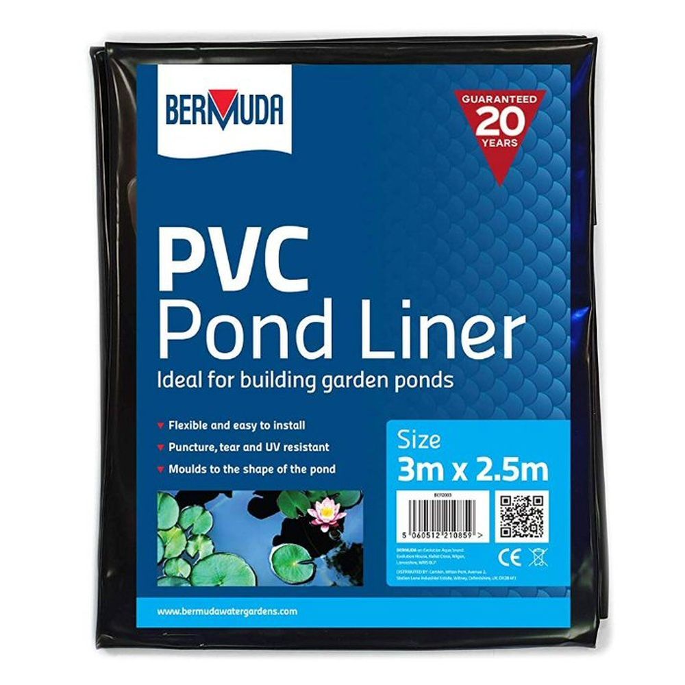 Bermuda 3m x 2.5m Pre-Packed PVC Pond Liner- BER2003