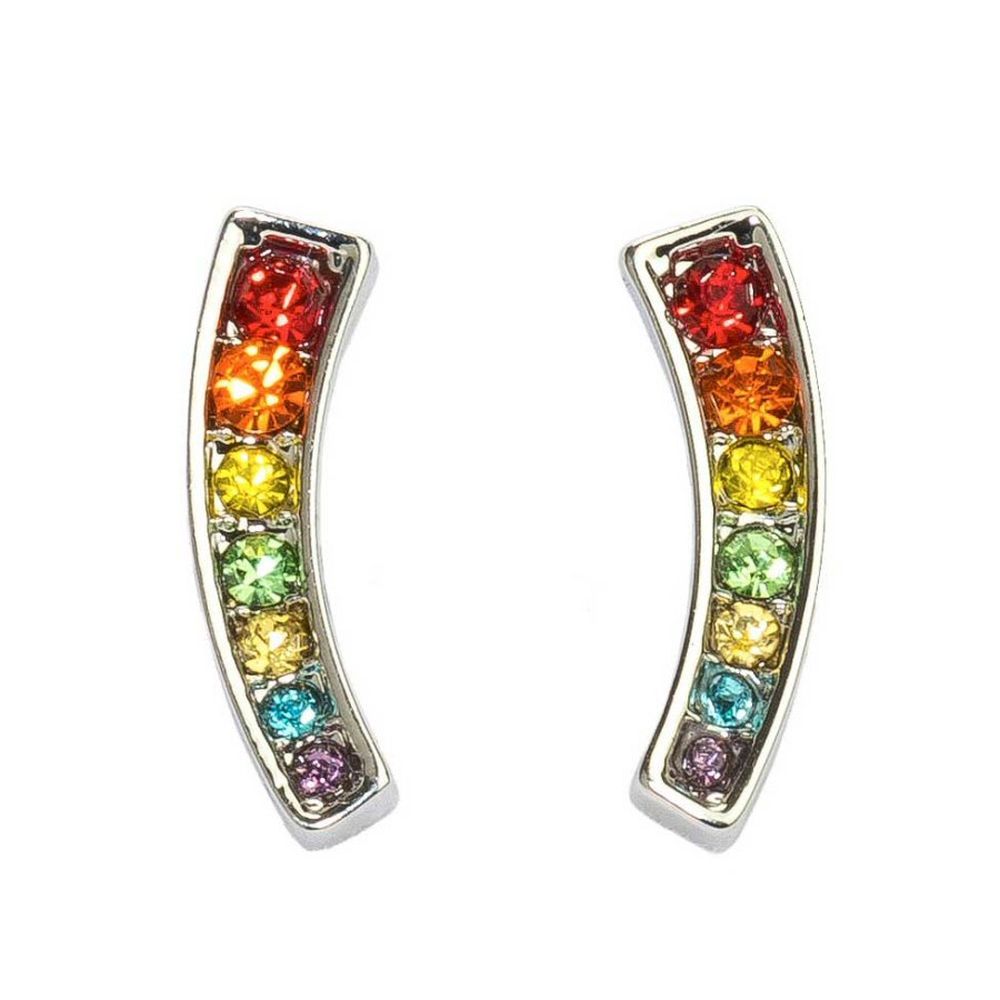 Lila Jewellery Coloured Crystal Stud Earrings