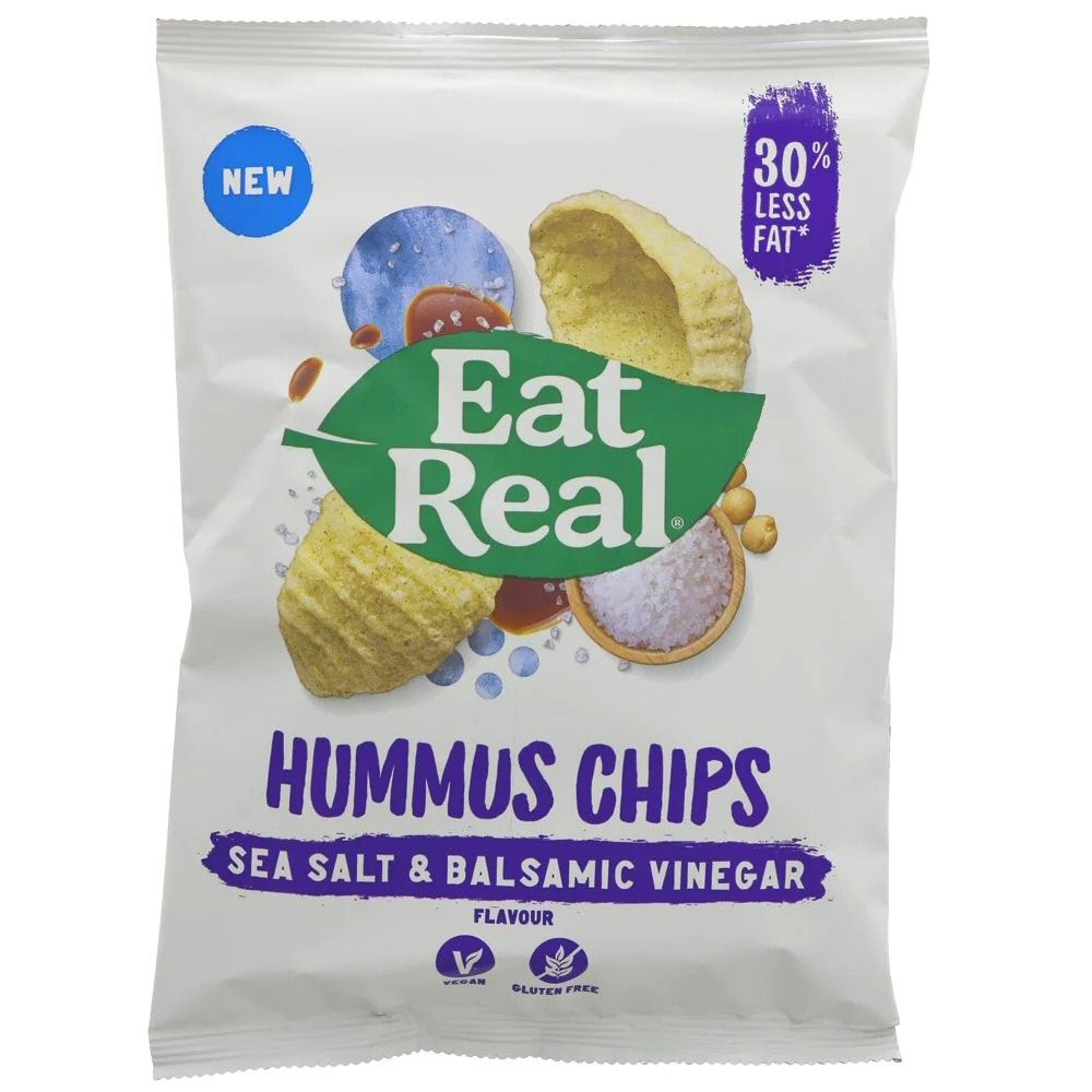 Eat Real 135g Sea Salt & Balsamic Hummus Crisps