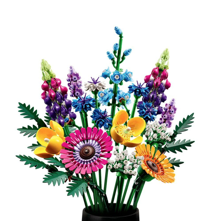 Icons Wildflower Bouquet factory 10313 Artificial Flowers , Home Décor (939 Pieces)