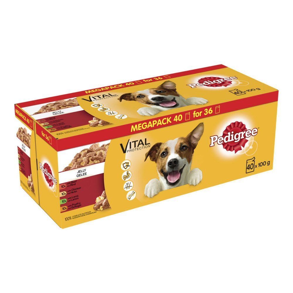 Pedigree 40 x 100g Mixed Selection Adult Dog Food in Jelly