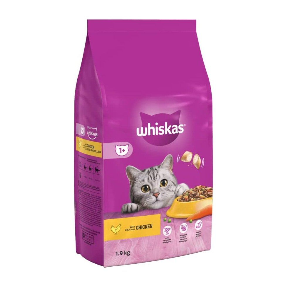 Whiskas 1.9kg Chicken 1+ Adult Cat Dry Food