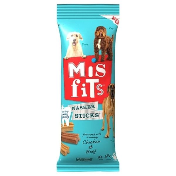 Misfits Pack of 7 Large Chicken & Beef Nasher Sticks