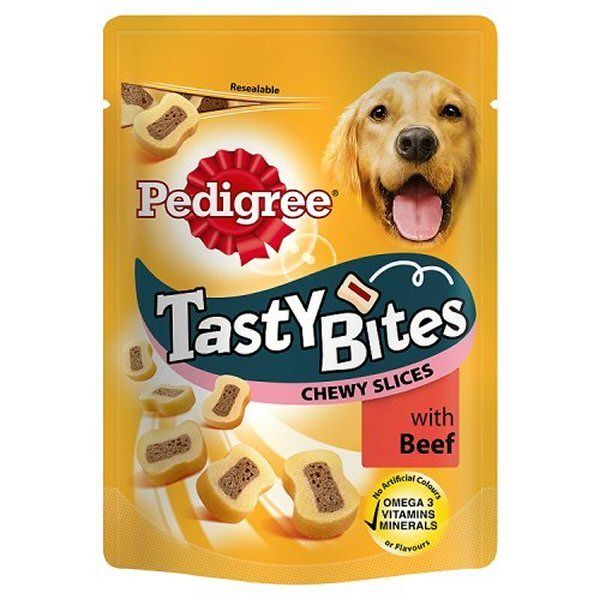 Pedigree 140g Tasty Bites Chewy Slices Dog Treats with Beef