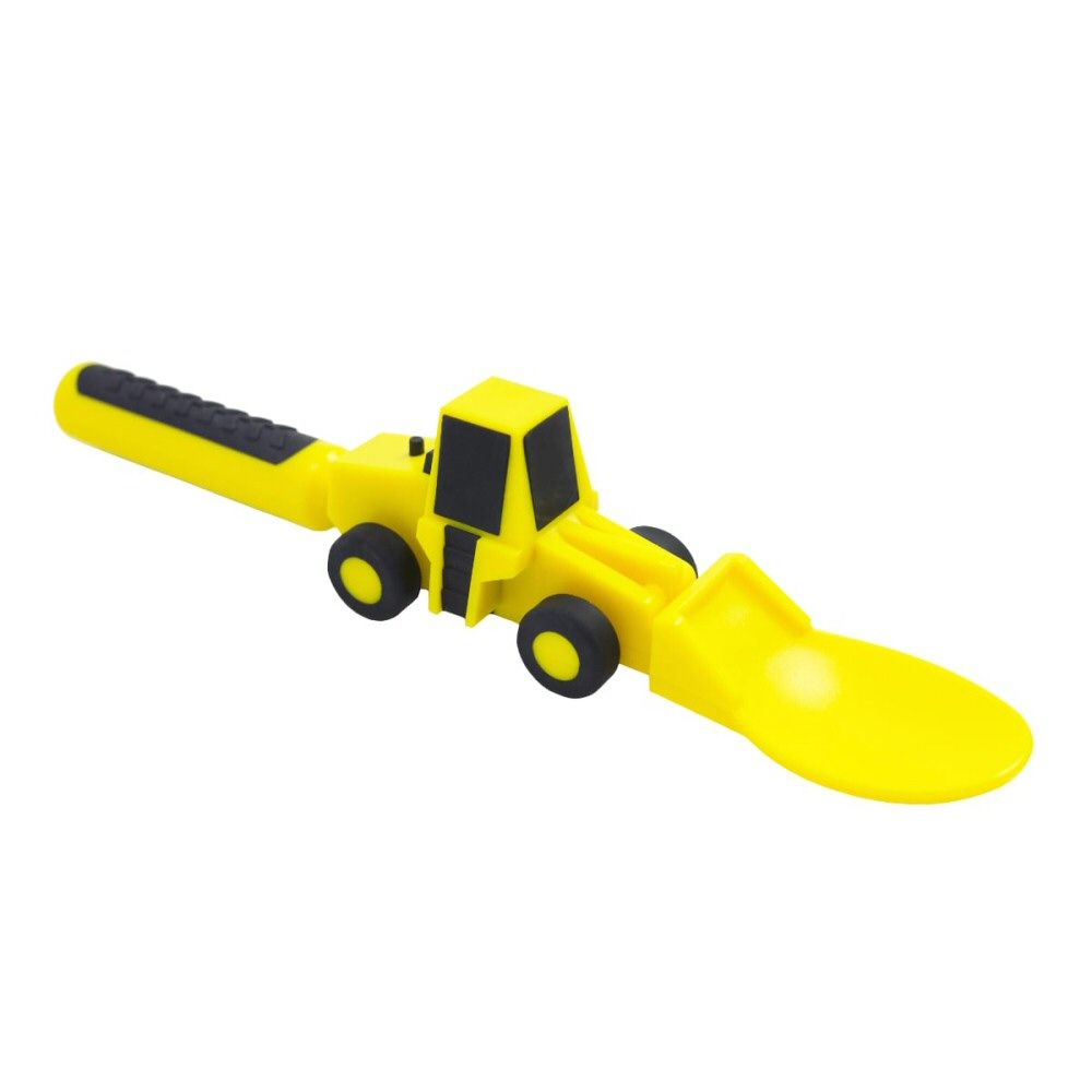 Constructive Eating Yellow Construction Spoon