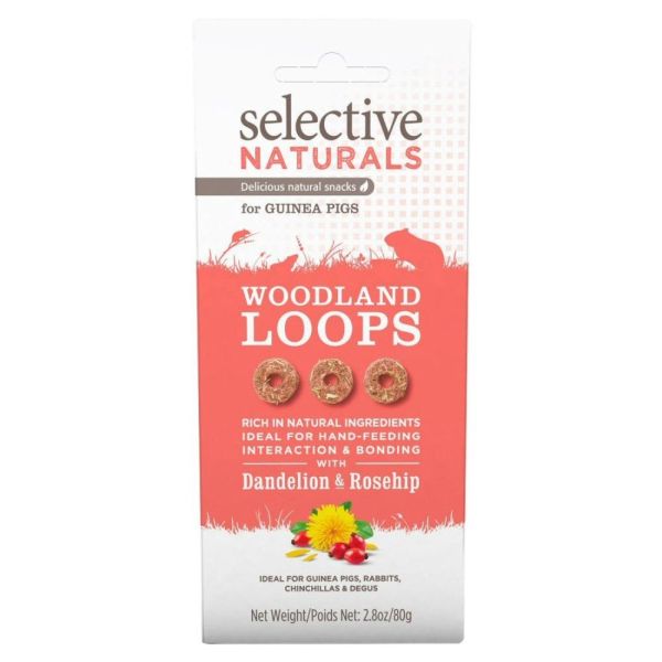 Selective Naturals 80g Dandelion & Rosehip Woodland Loops for Guinea Pigs