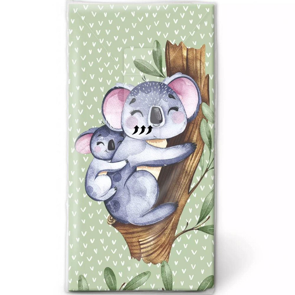 N.J Products 22cm Koalas Hanky (Pack of 10)