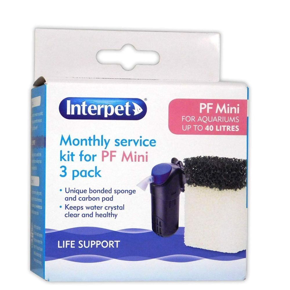 Interpet PF Mini Aquarium Power Filter Monthly Service Kit