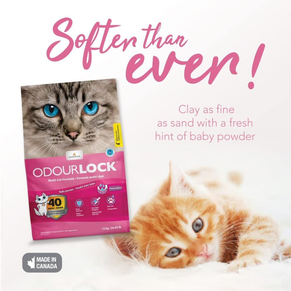 Intersand Odourlock 12kg Baby Powder Cat Litter