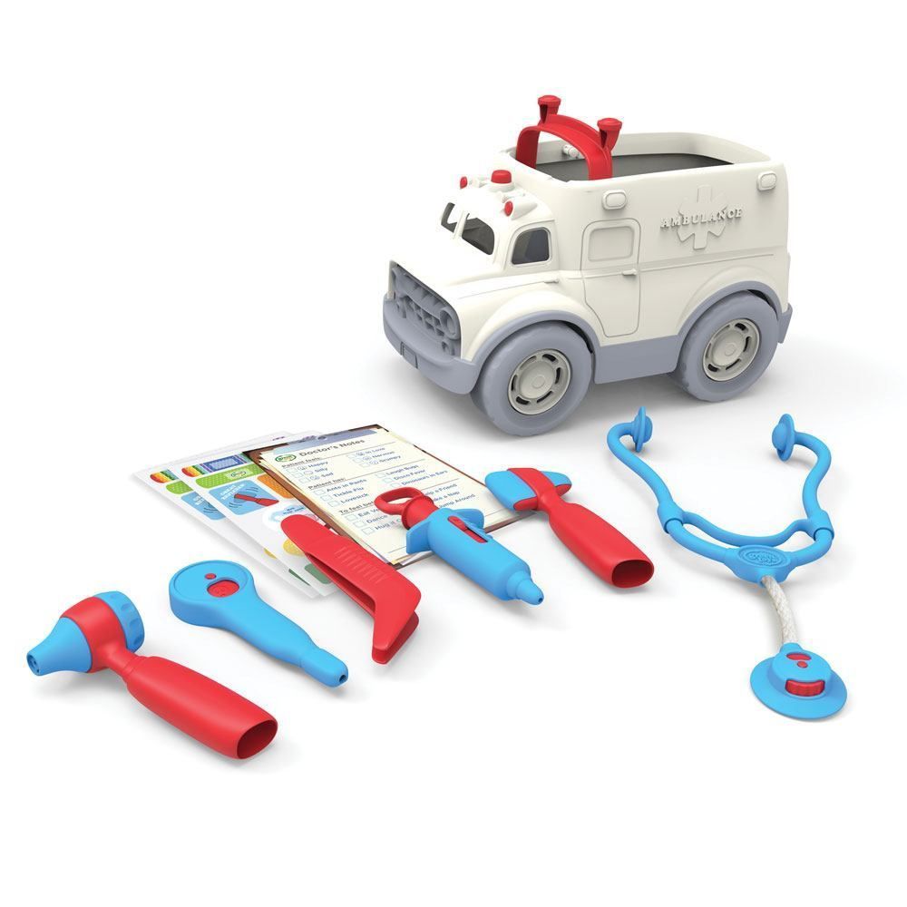 Bigjigs Toys 26cm Ambulance & Doctors Kit