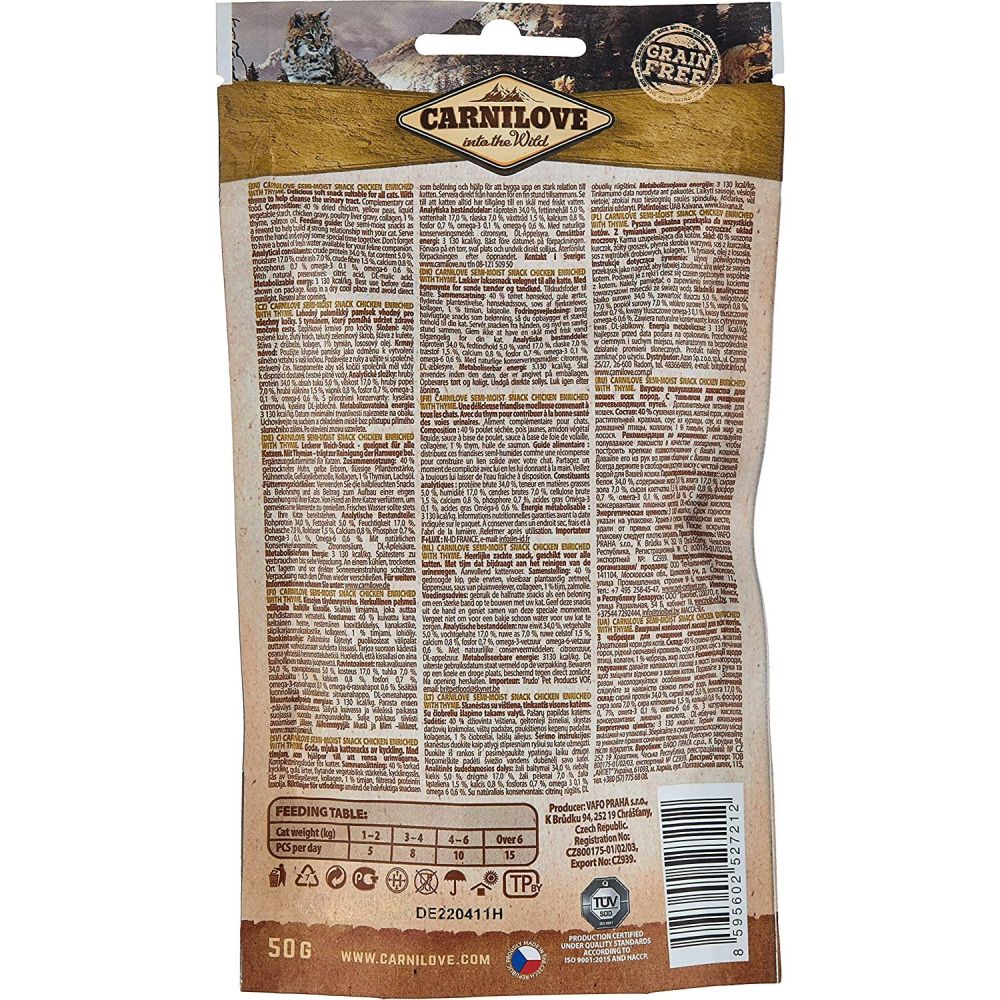 Carnilove 50g Chicken & Thyme Cat Treats