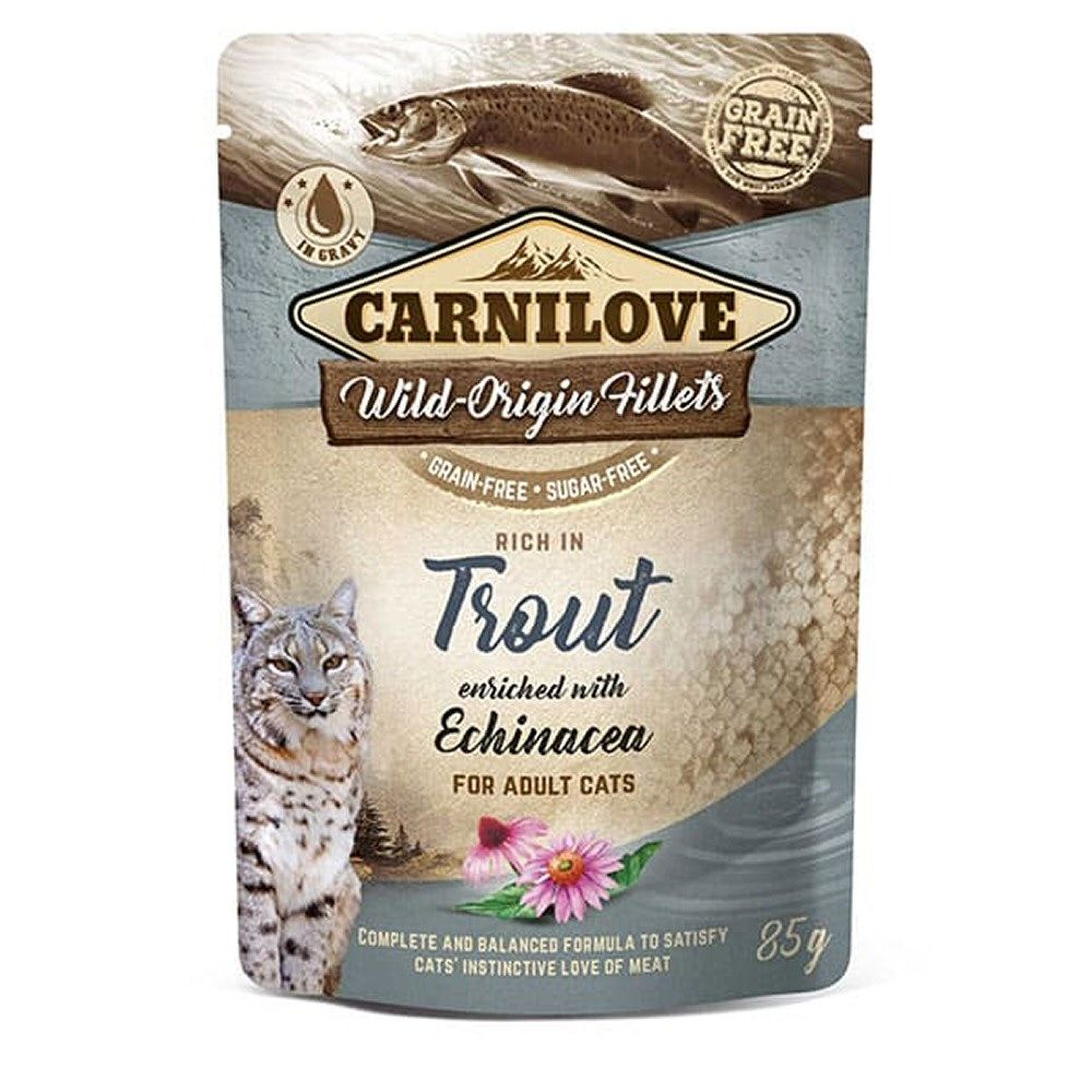 Carilove 85g Trout Wet Cat Food Pouches