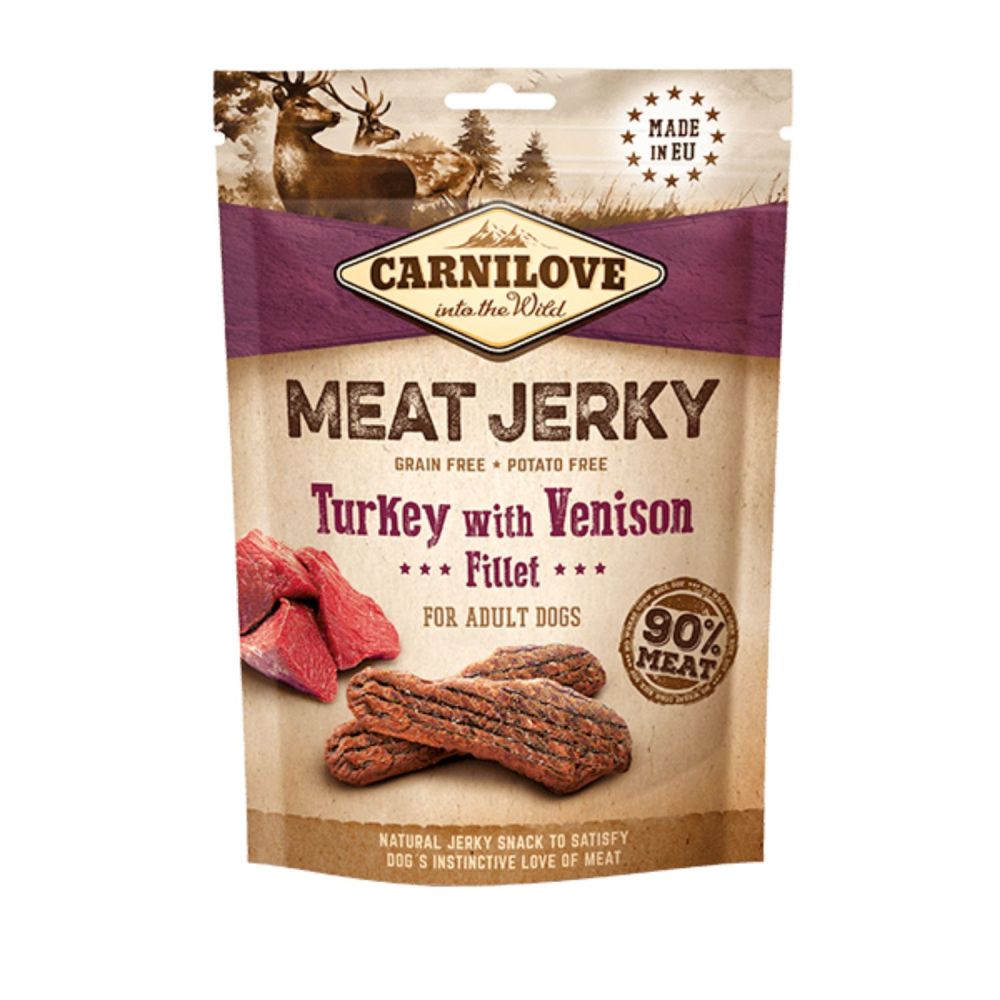 Carnilove 100g Jerky Turkey With Venison Fillet Dog Treat