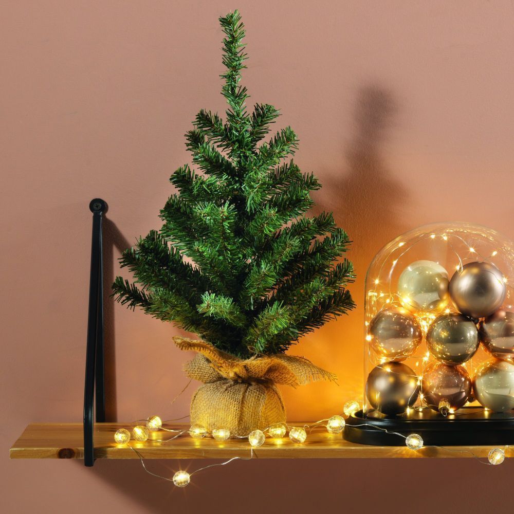 Everlands 45cm Mini Imperial Artificial Christmas Tree in Jute Bag