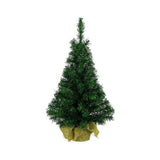 Everlands 35cm Mini Artificial Christmas Tree in Jute Bag