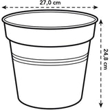 Elho 27cm Living Black Green Basics Growpot