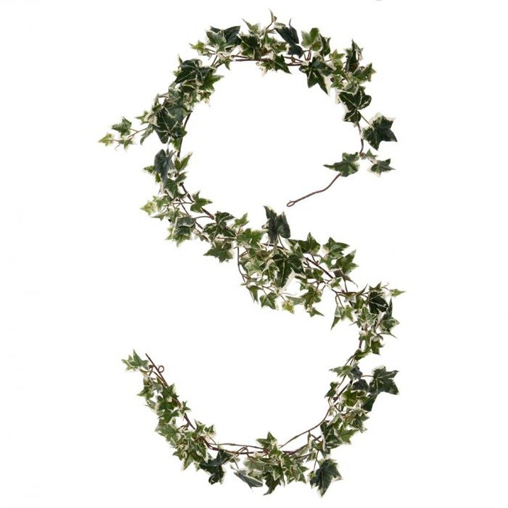 Mica Decorations 180cm Green Artificial Hedera Variegated Ivy Vine Garland