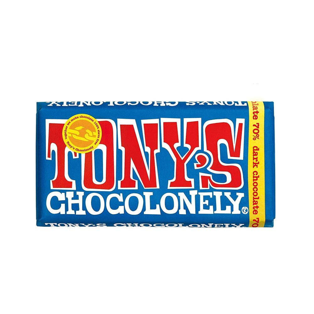 Tony's Chocolonely Extra Dark Chocolate Bar 180g
