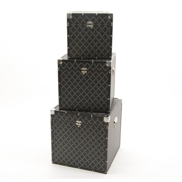 Decoris 38cm Medium Black Square Chest