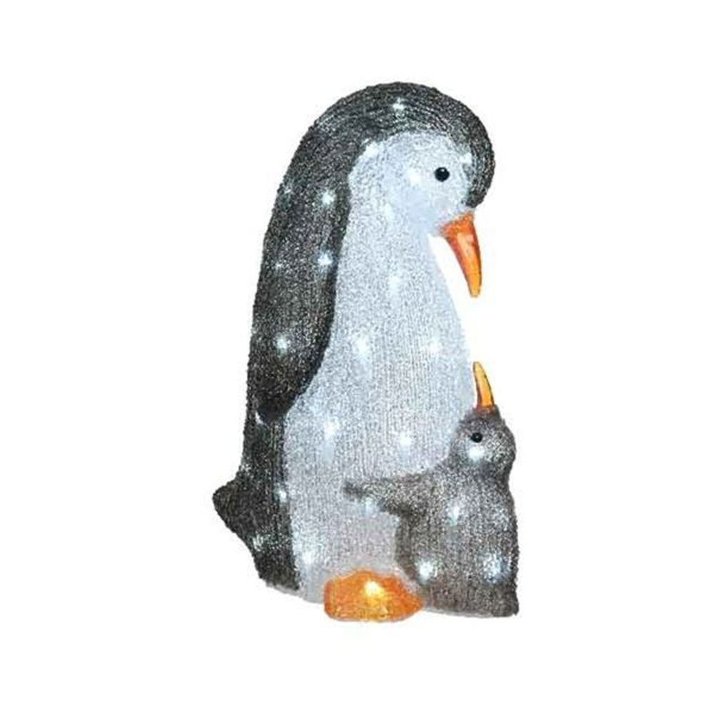 Lumineo 47cm Cool White LED Penguin with Baby