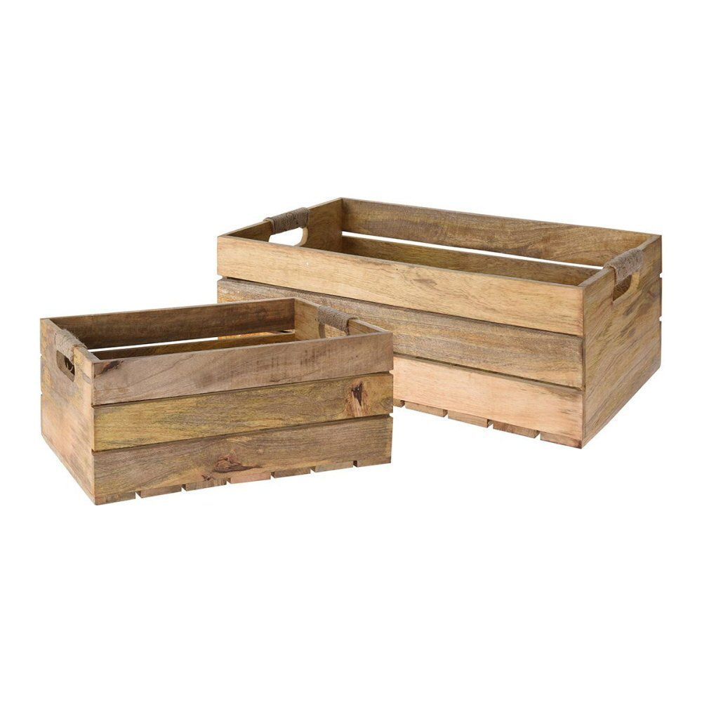 Koopman Small Mango Wood Crate