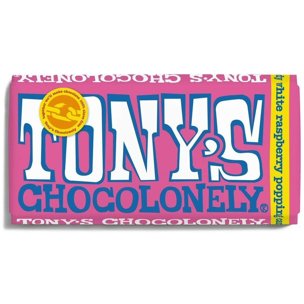 Tony's Chocolonely White Chocolate & Raspberry Bar 180g