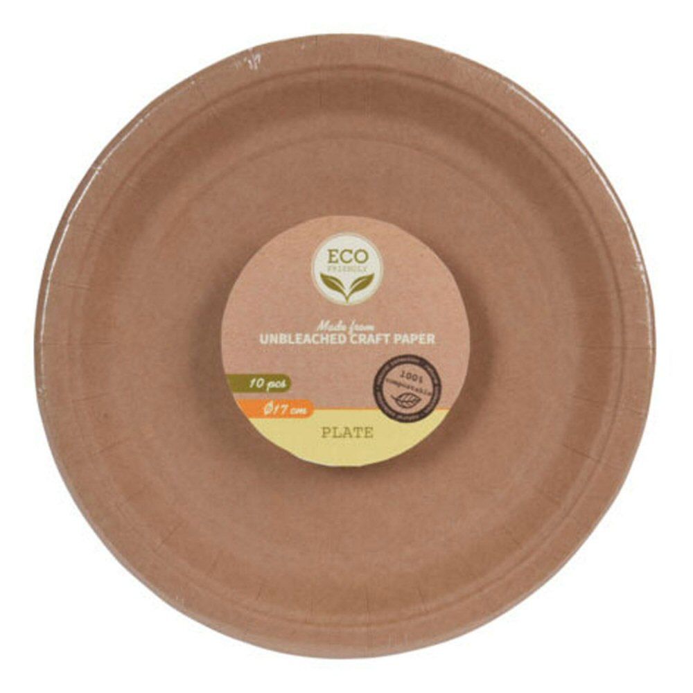 Koopman 17cm Biodegradable Cardboard Plate (Pack of 10)