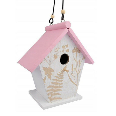 Koopman White Birdhouse with Coloured Roof (Choice of 3)