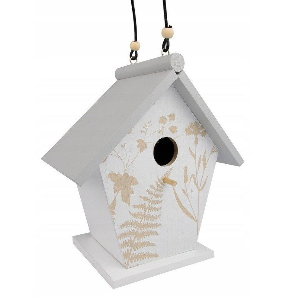 Koopman White Birdhouse with Coloured Roof (Choice of 3)